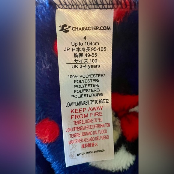 New Disney Minnie Mouse Girls Robe 4T - Picture 7 of 7